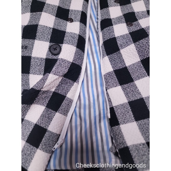 Veronica Beard size 2 Gingham Double Breasted Bexley Blazer Black White  Buttons - Picture 8 of 13